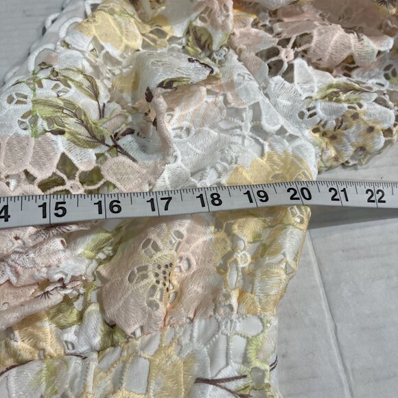 LAtiste by Amy Dress  XL Open Floral Crochet Lace Mini Cottagecore Feminine - Picture 7 of 11